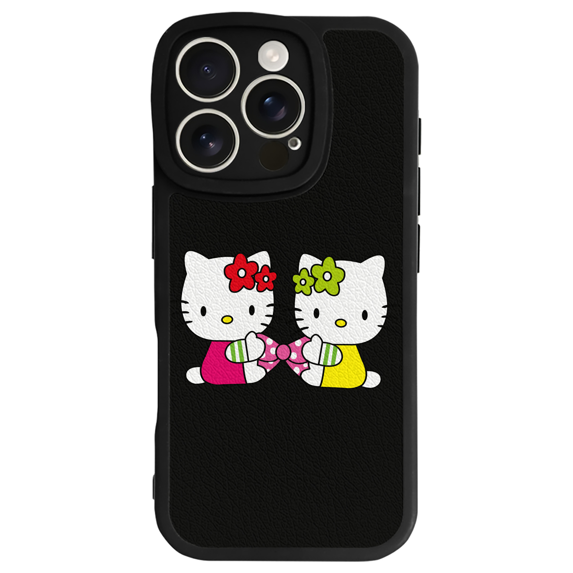 （画像用） Hello Kitty ハローキティ 【iPhone 16シリーズ対応】シリコンスマホケース（レザー調） 材質：シリコン